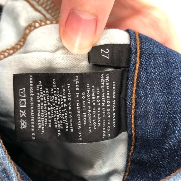 J BRAND Ankle Crop Jeans Skinny Distressed Ripped Stretch Denim Women 27 Affin - Picture 8 of 8